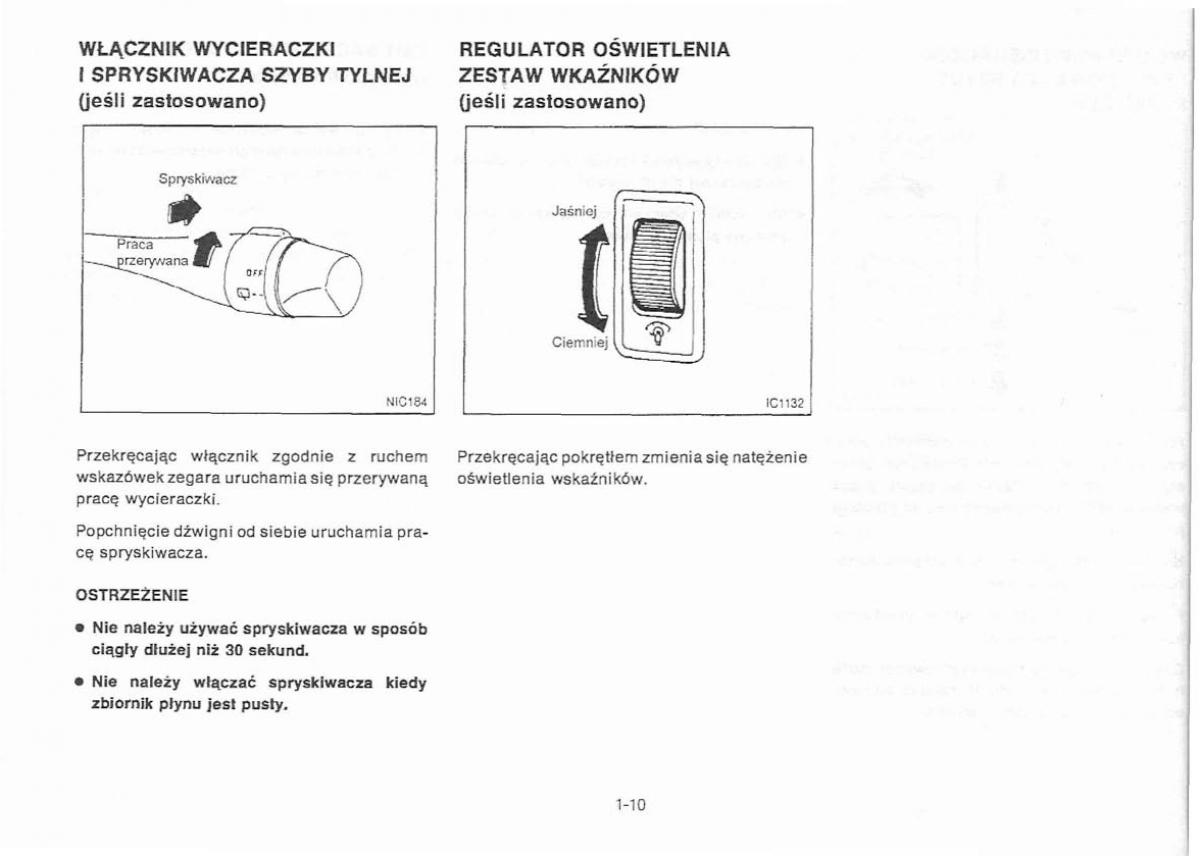 Nissan Primera P11 II instrukcja obslugi / page 14