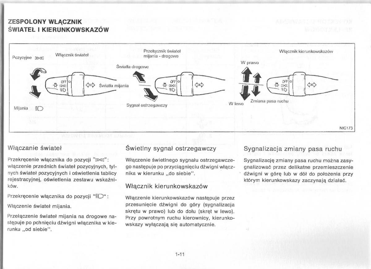 Nissan Primera P11 II instrukcja obslugi / page 15