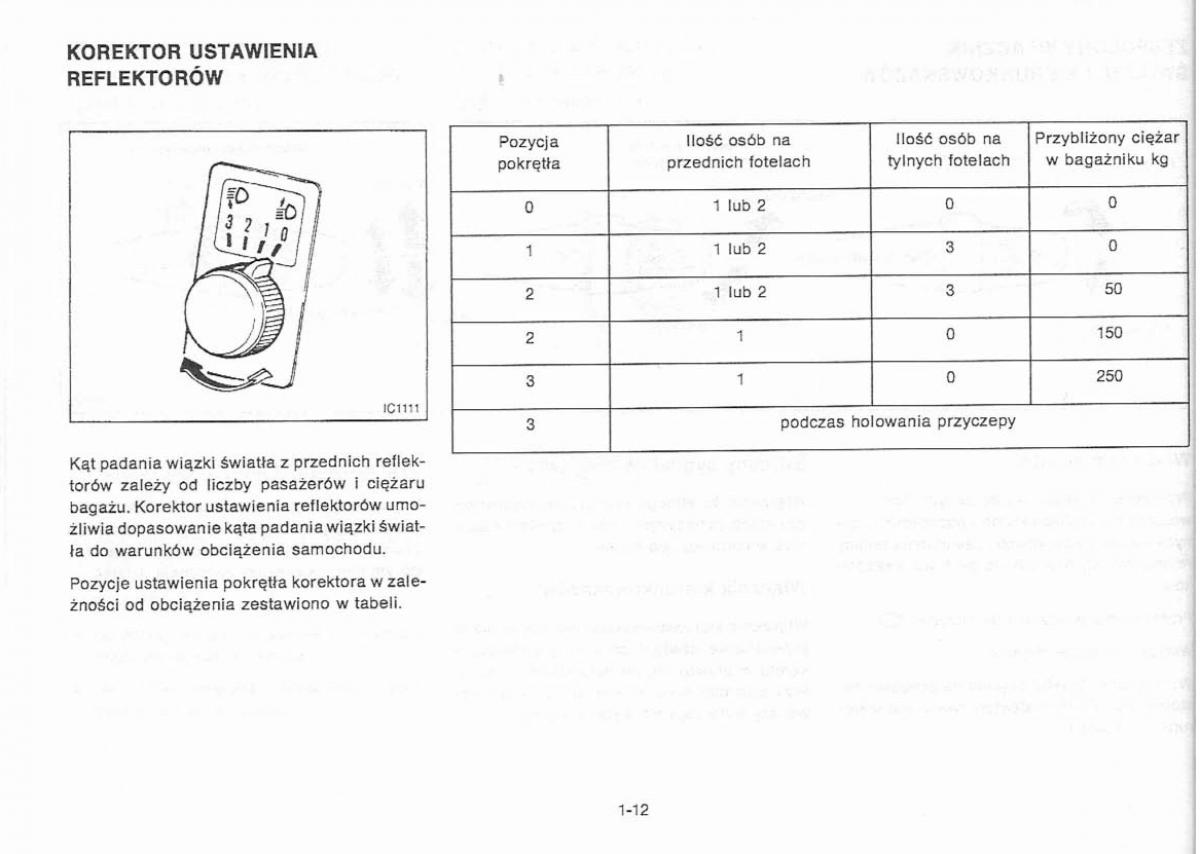Nissan Primera P11 II instrukcja obslugi / page 16
