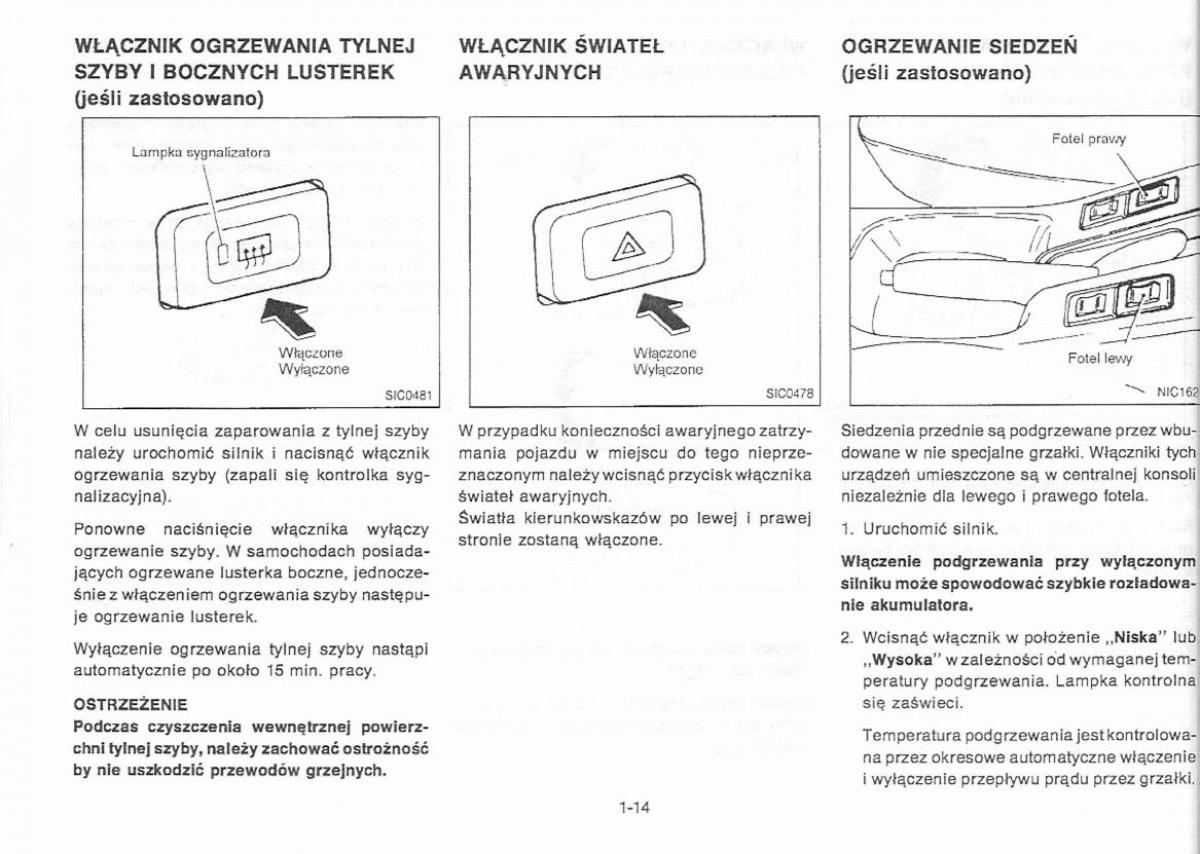 Nissan Primera P11 II instrukcja obslugi / page 18