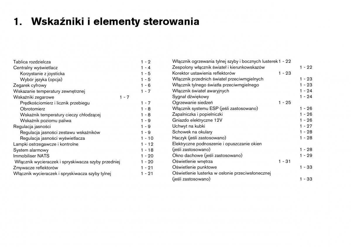 instrukcja obsługi Nissan / page 1