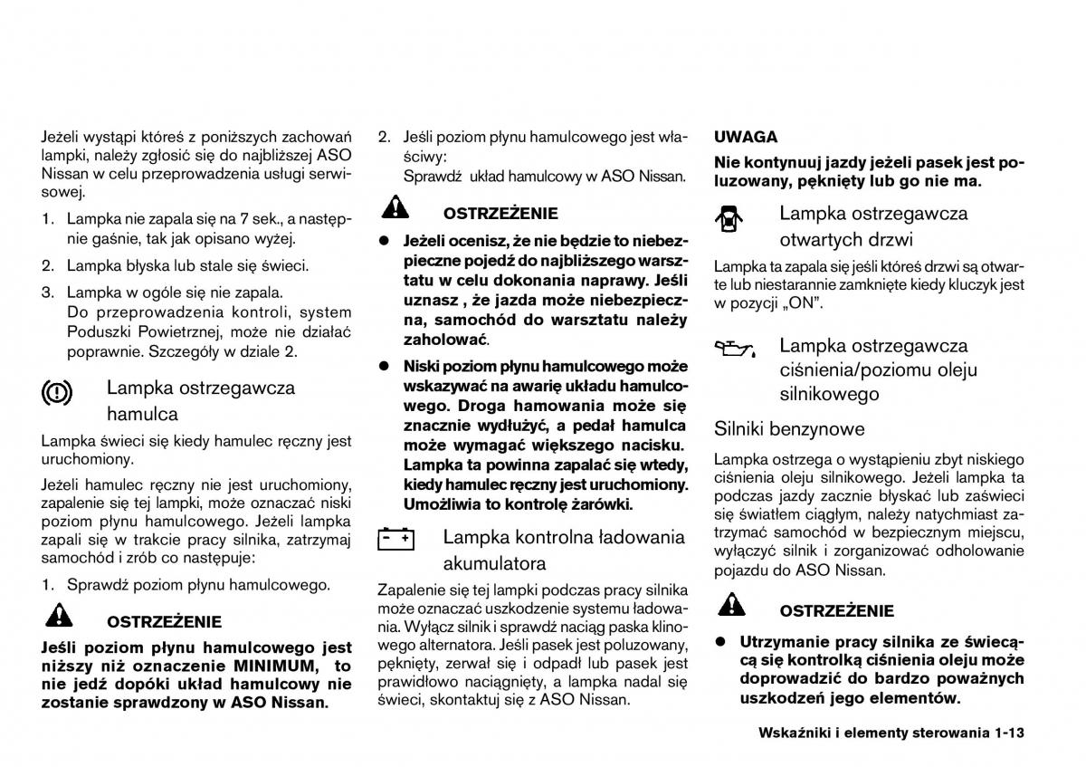 manual  Nissan Primera P12 III instrukcja / page 13