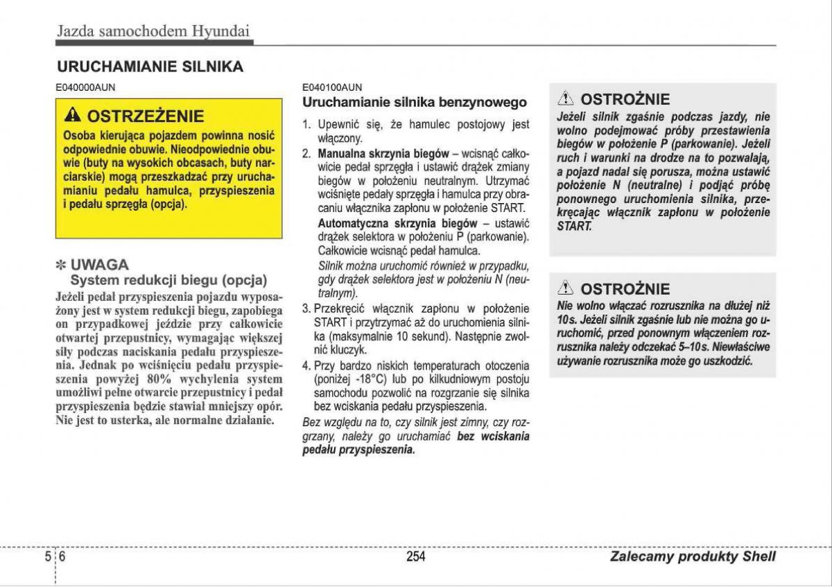 Hyundai i30 I 1 instrukcja obslugi / page 254