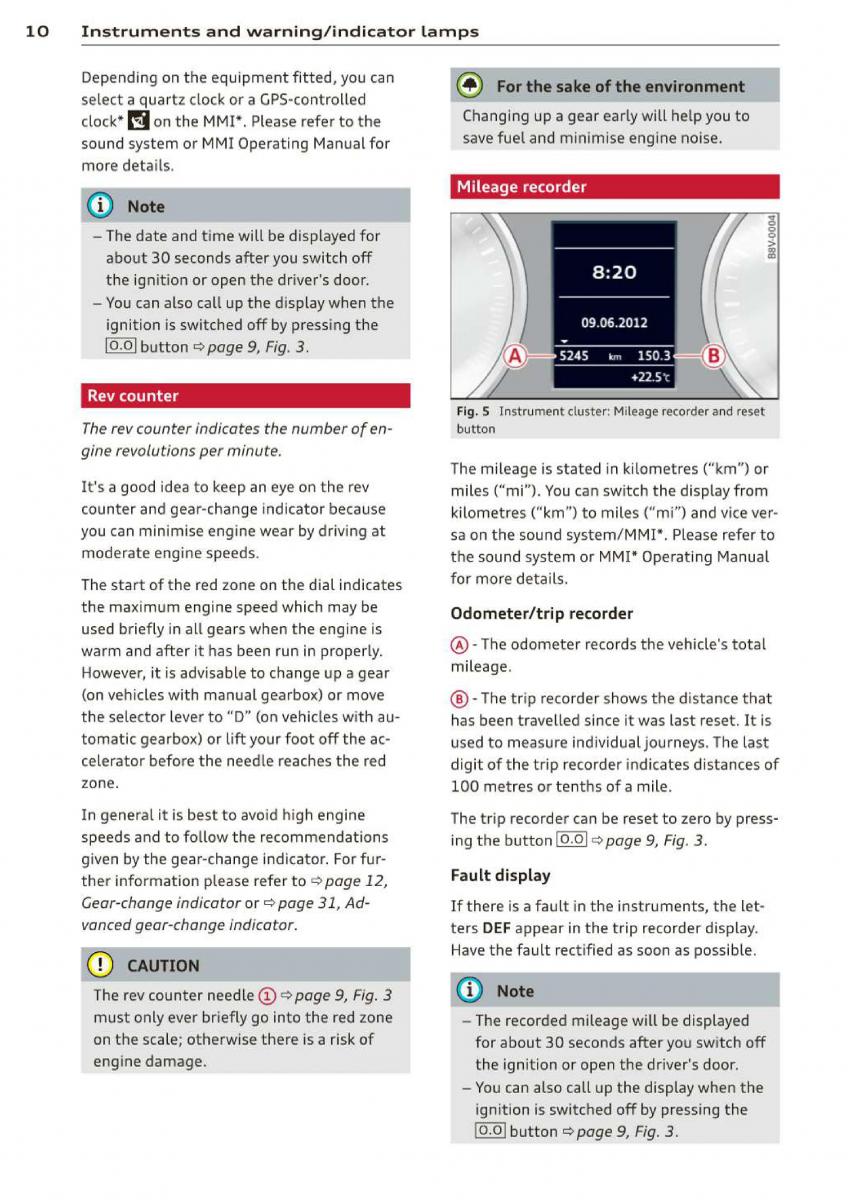 manual  Audi A3 S3 III owners manual / page 12