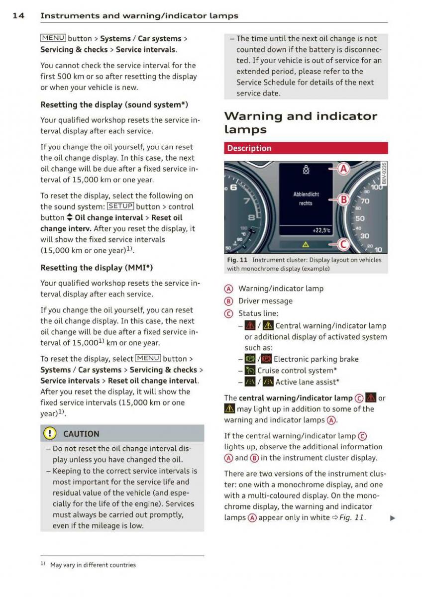 manual  Audi A3 S3 III owners manual / page 16