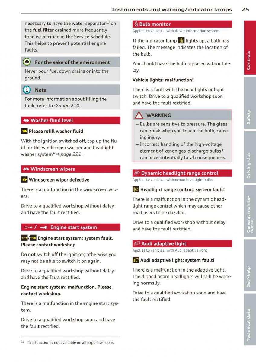Audi A3 S3 III owners manual / page 27