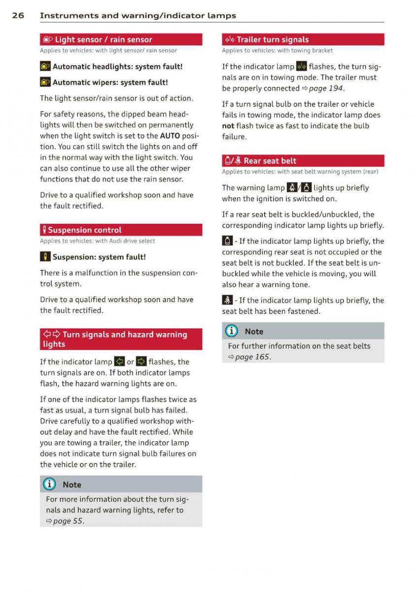 Audi A3 S3 III owners manual / page 28