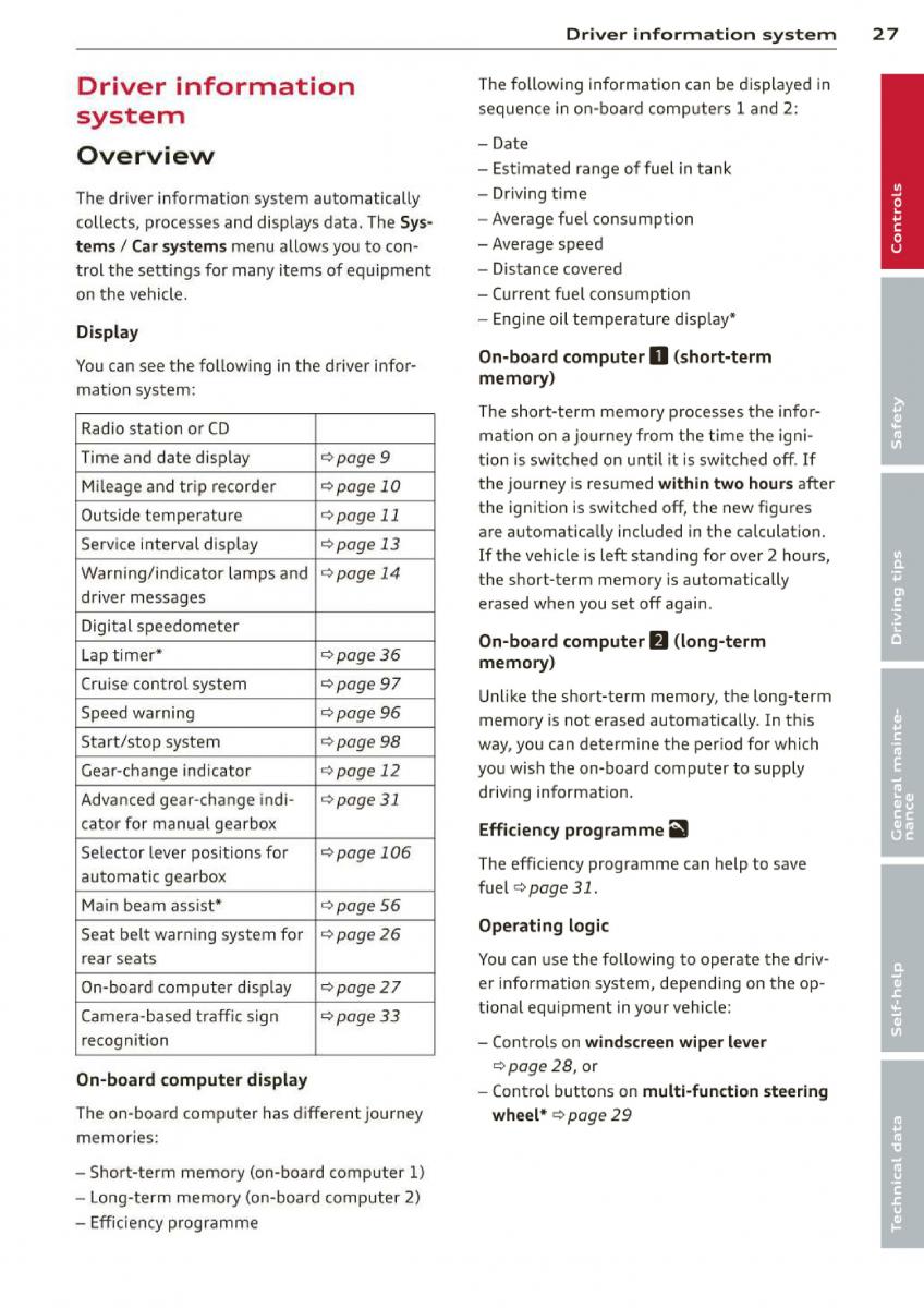 Audi A3 S3 III owners manual / page 29