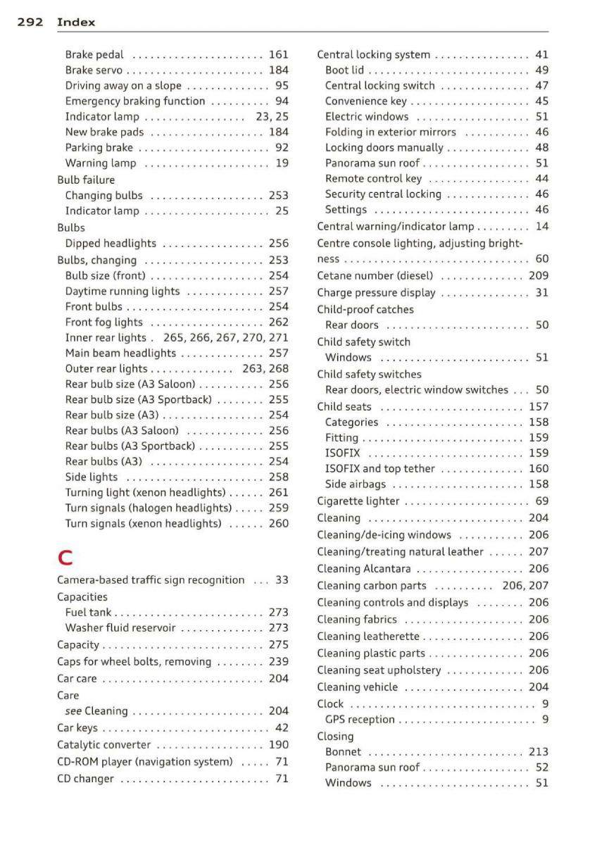 Audi A3 S3 III owners manual / page 294