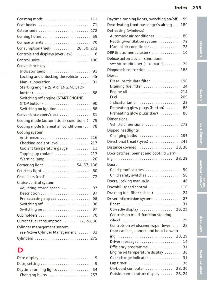 Audi A3 S3 III owners manual / page 295