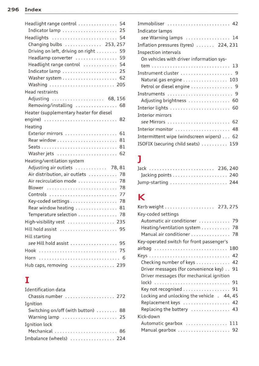 Audi A3 S3 III owners manual / page 298