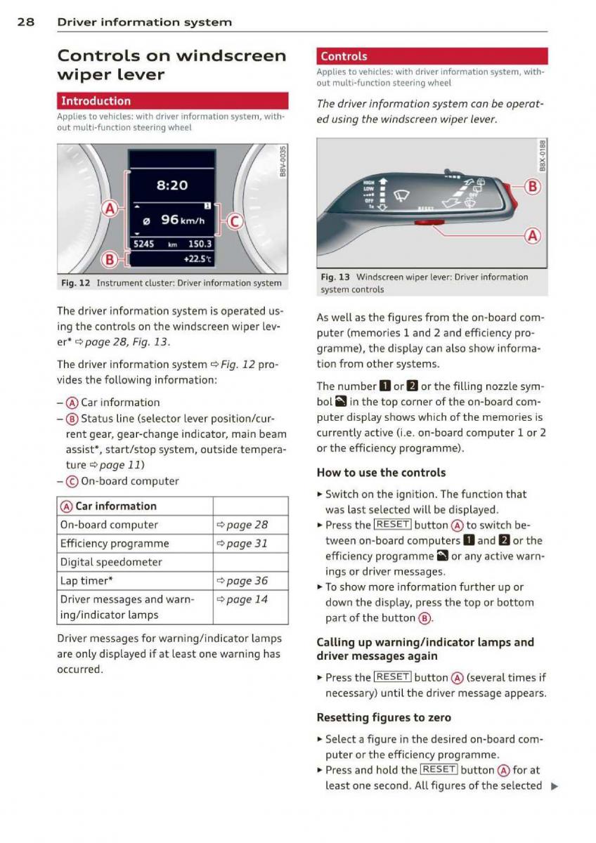 Audi A3 S3 III owners manual / page 30