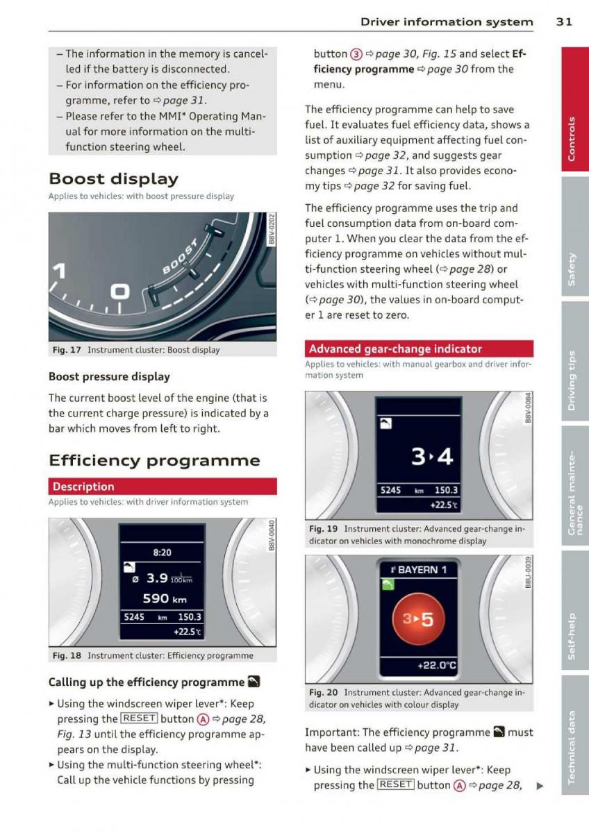 Audi A3 S3 III owners manual / page 33