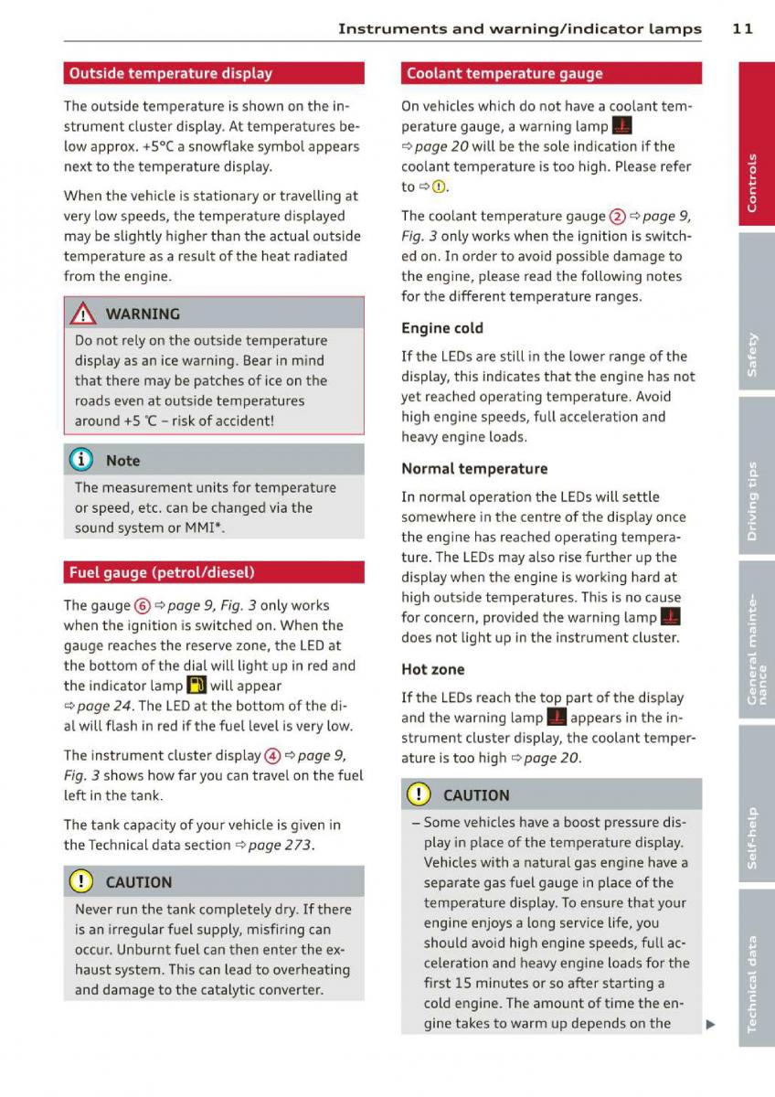 manual  Audi A3 S3 III owners manual / page 13