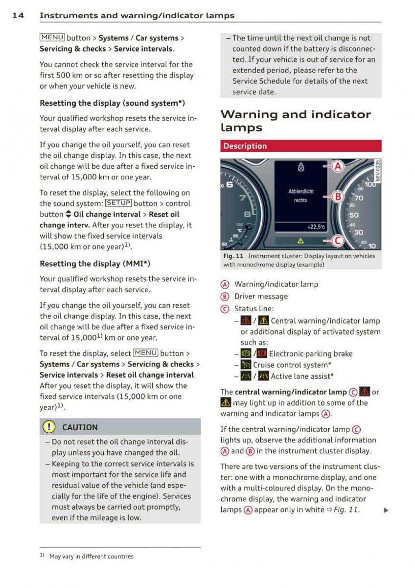 Audi A3 S3 III owners manual / page 16