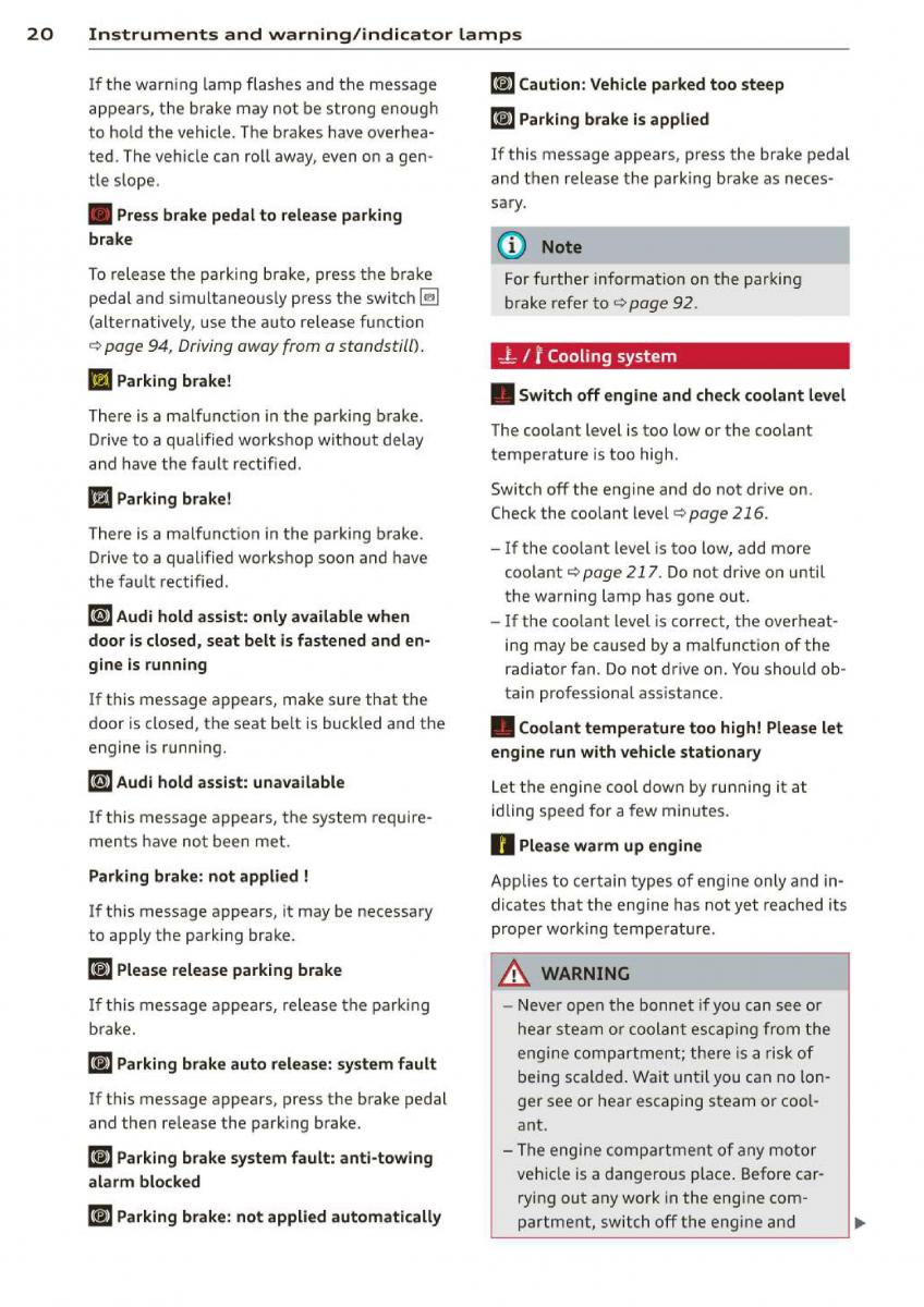 Audi A3 S3 III owners manual / page 22