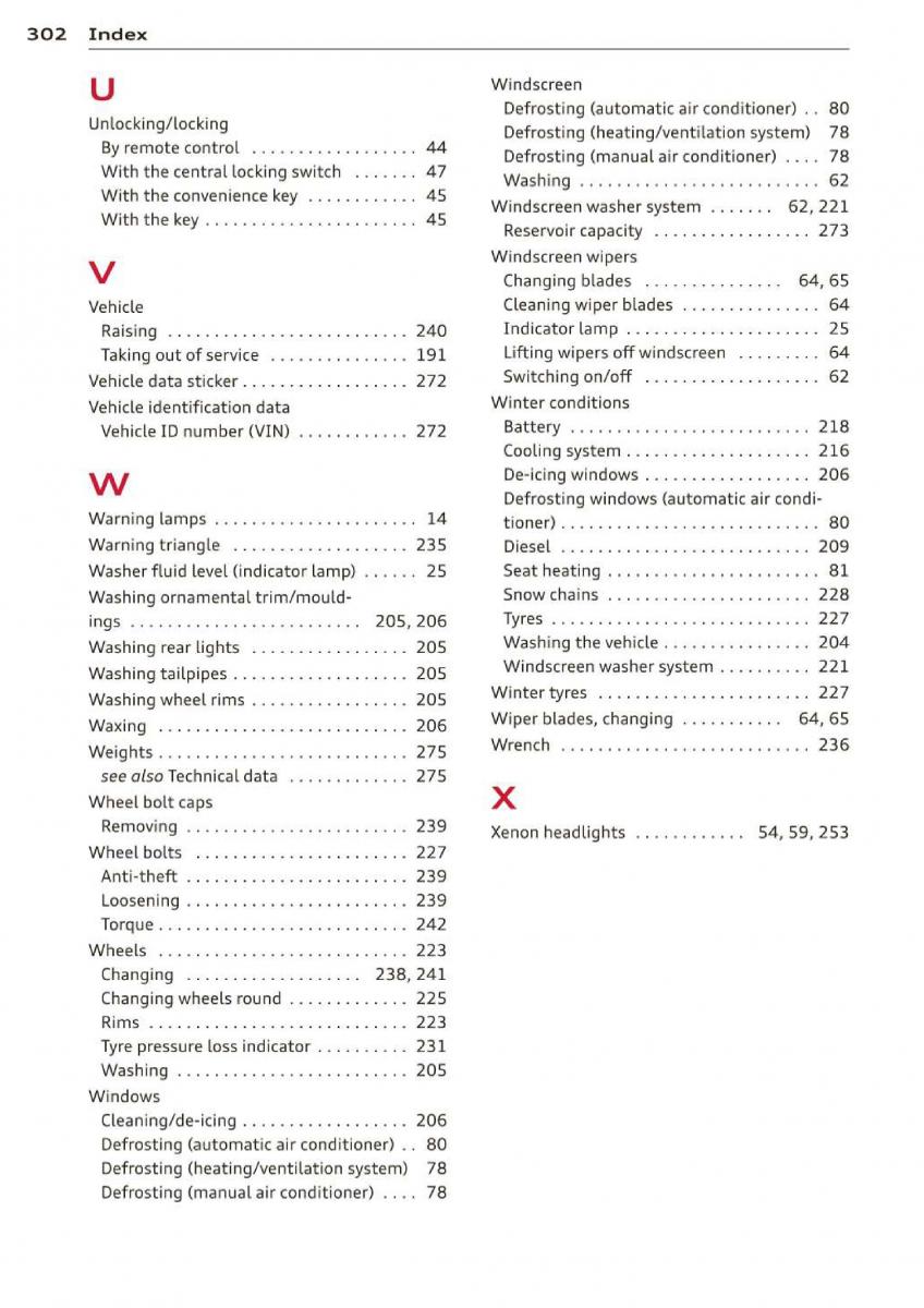 Audi A3 S3 III owners manual / page 304