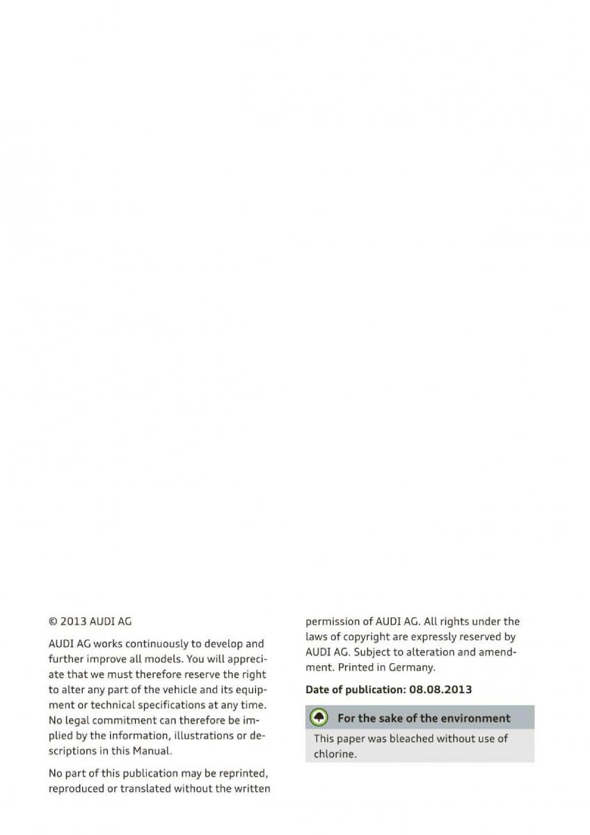 manual  Audi A3 S3 III owners manual / page 305