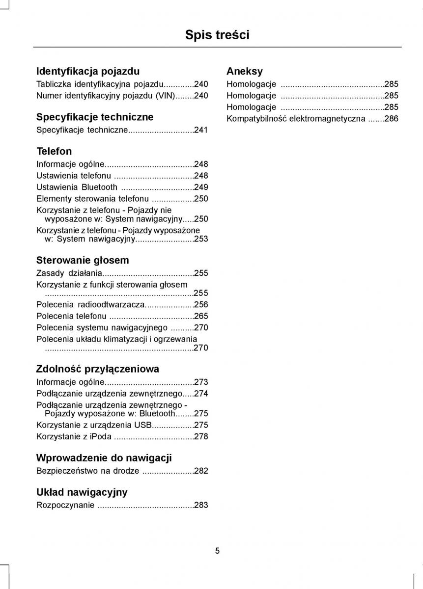 manual  Ford Mondeo IV 4 instrukcja / page 7