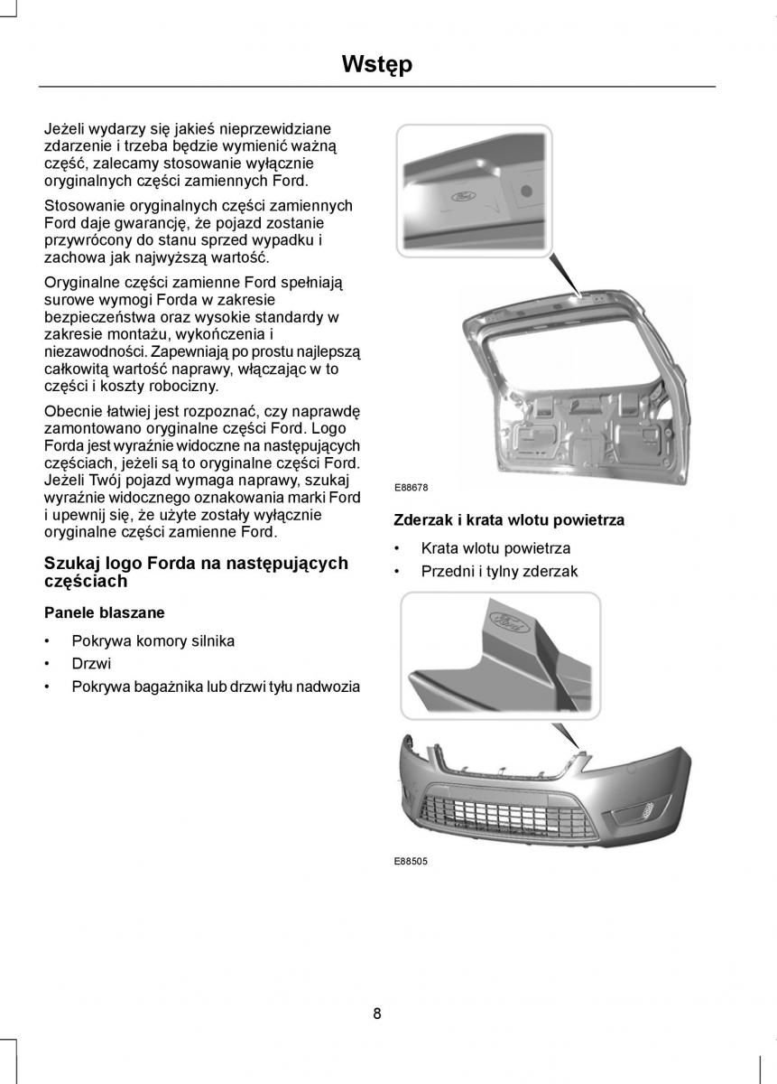 Ford Mondeo IV 4 instrukcja obslugi / page 10