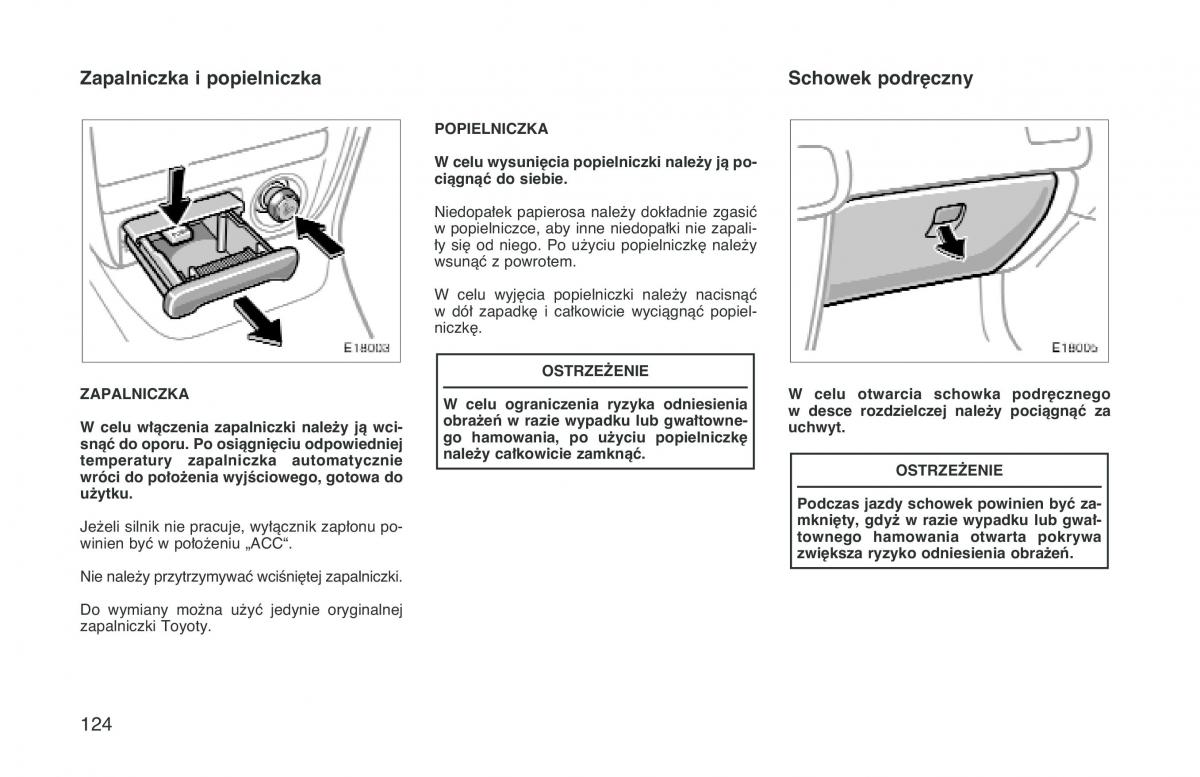 Toyota Corolla VIII 8 E110 instrukcja obslugi / page 131
