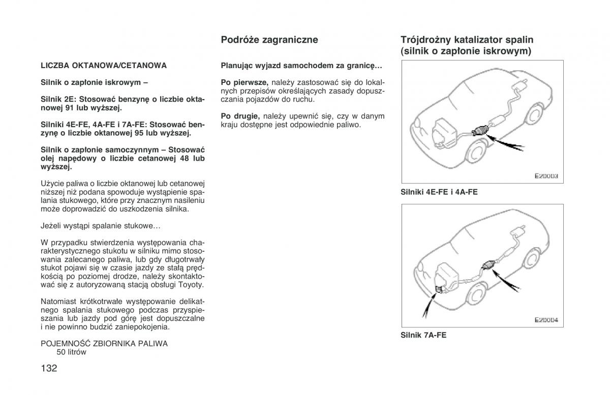 Toyota Corolla VIII 8 E110 instrukcja obslugi / page 139