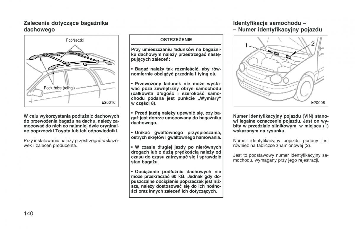 Toyota Corolla VIII 8 E110 instrukcja obslugi / page 147
