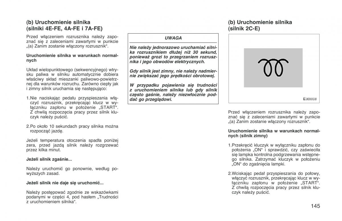 Toyota Corolla VIII 8 E110 instrukcja obslugi / page 152