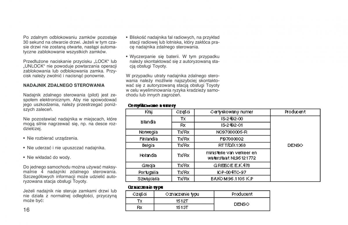 manual  Toyota Corolla VIII 8 E110 instrukcja / page 23