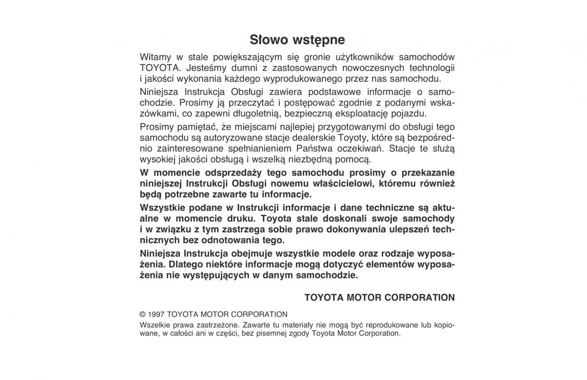 manual  Toyota Corolla VIII 8 E110 instrukcja / page 2