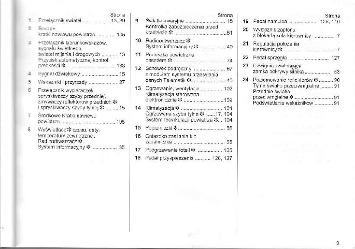 manual  Opel Corsa C instrukcja / page 13