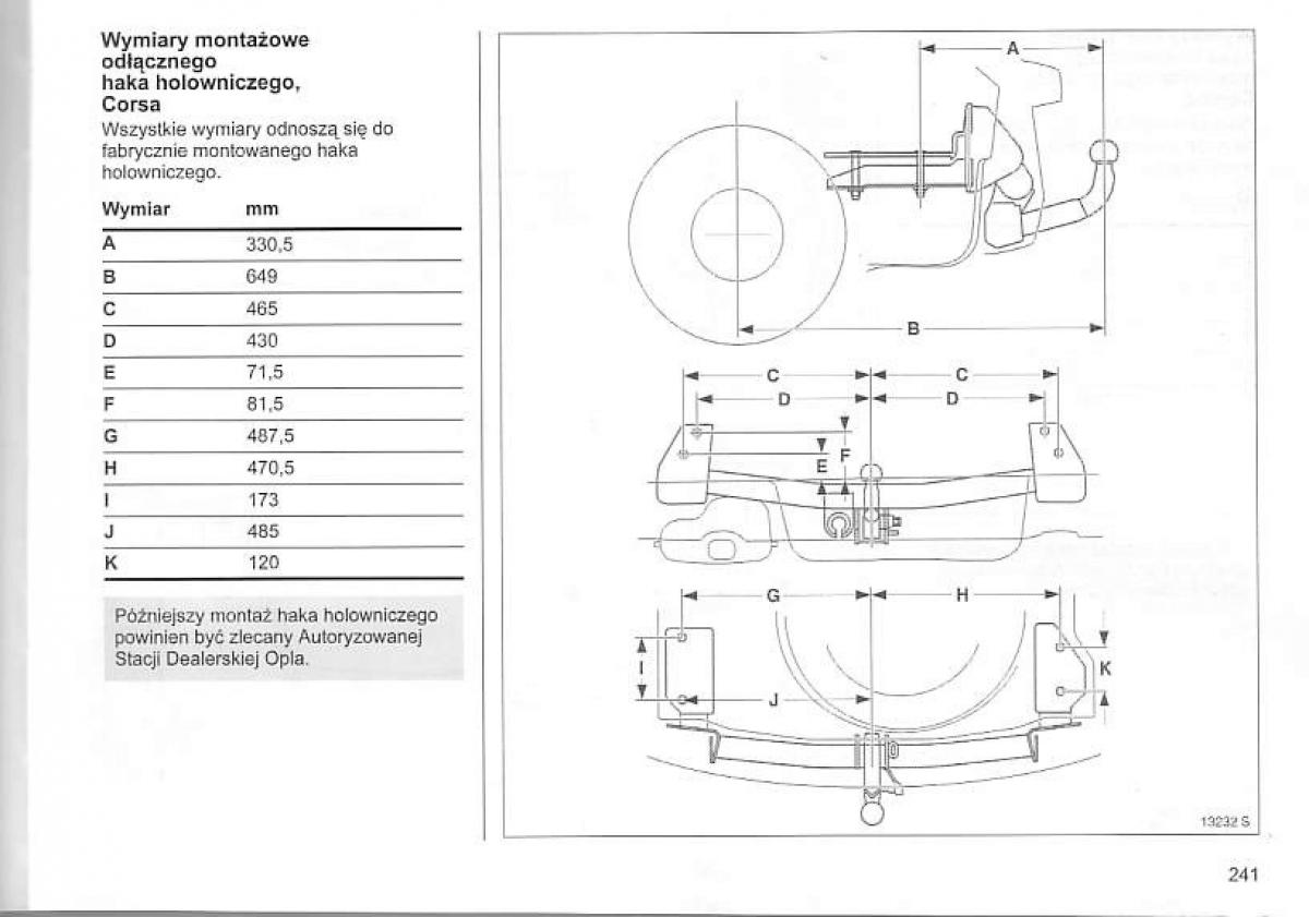 Opel Corsa C instrukcja obslugi / page 245