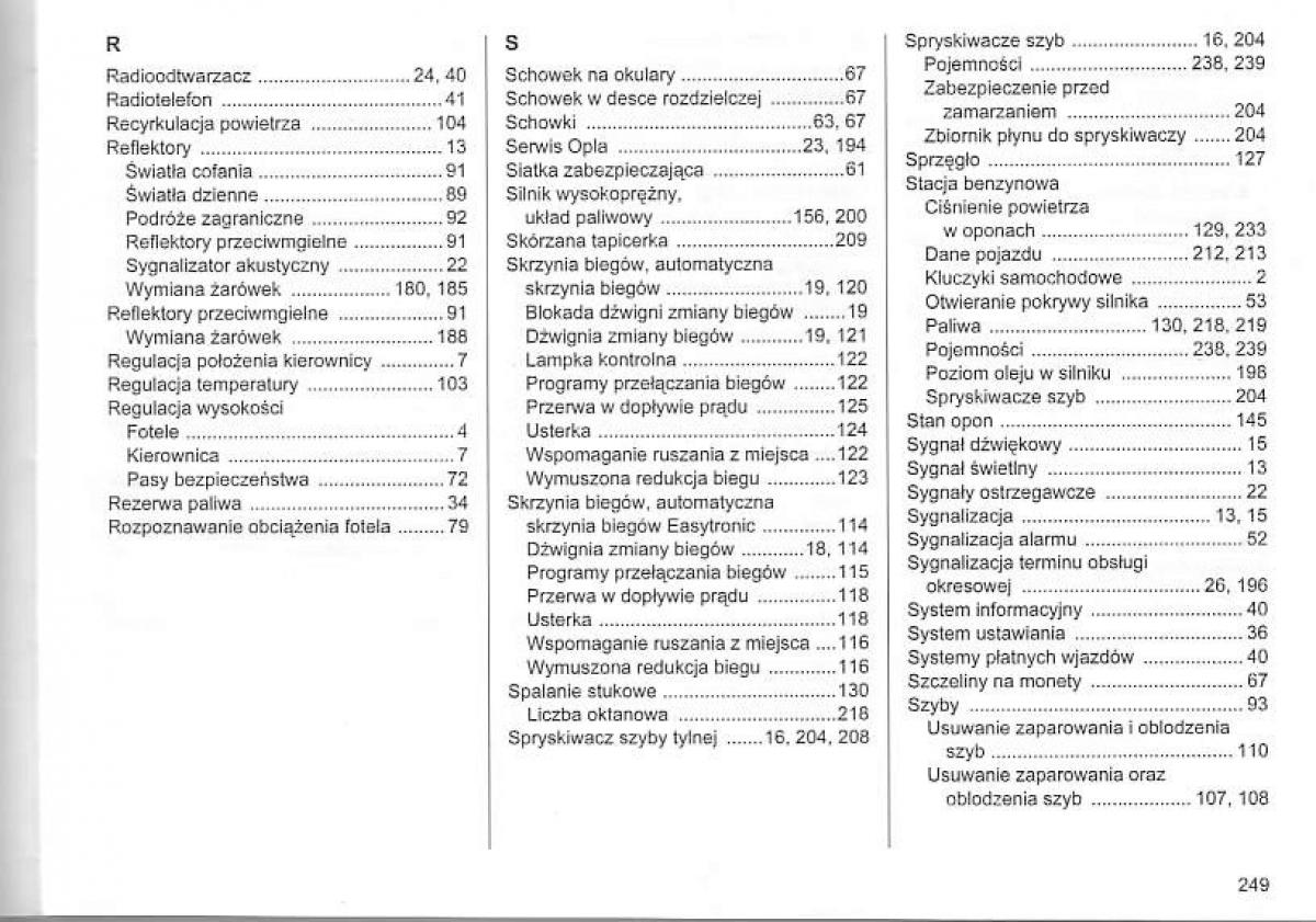 manual  Opel Corsa C instrukcja / page 253