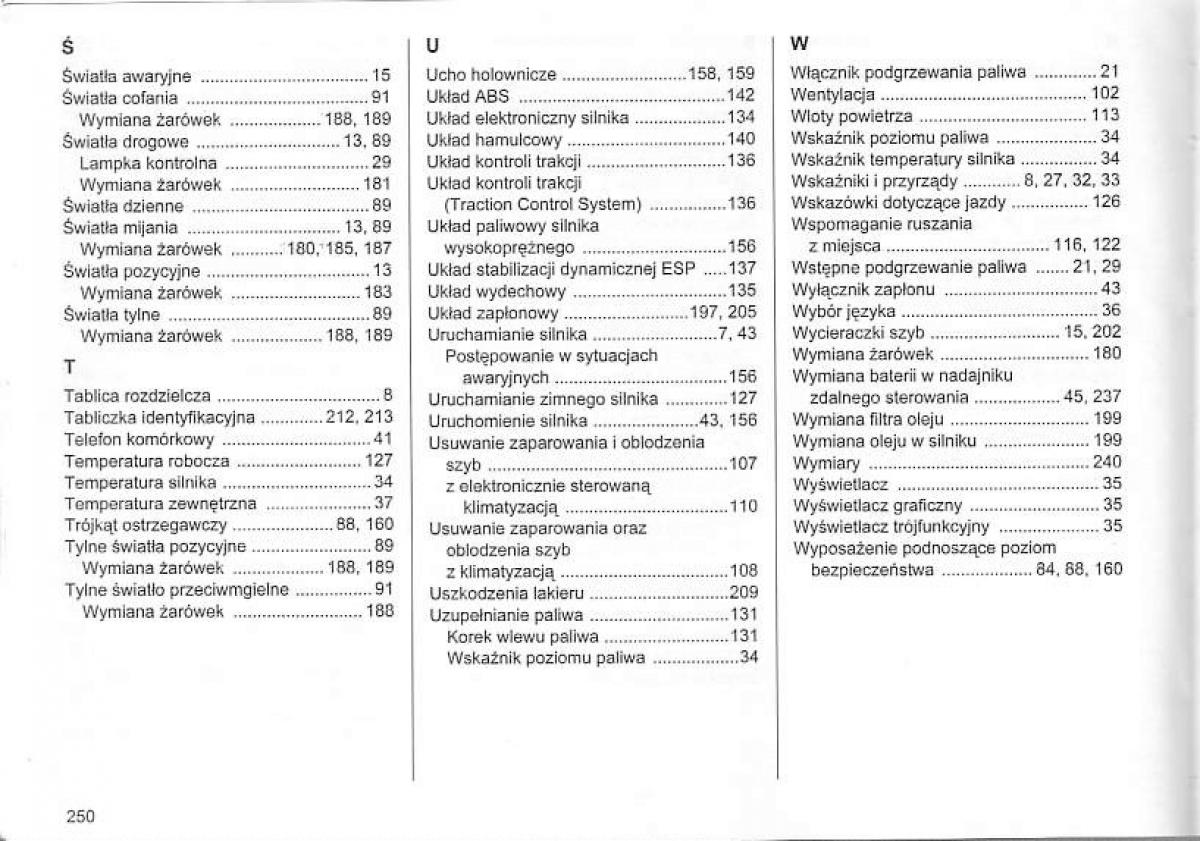 manual  Opel Corsa C instrukcja / page 254