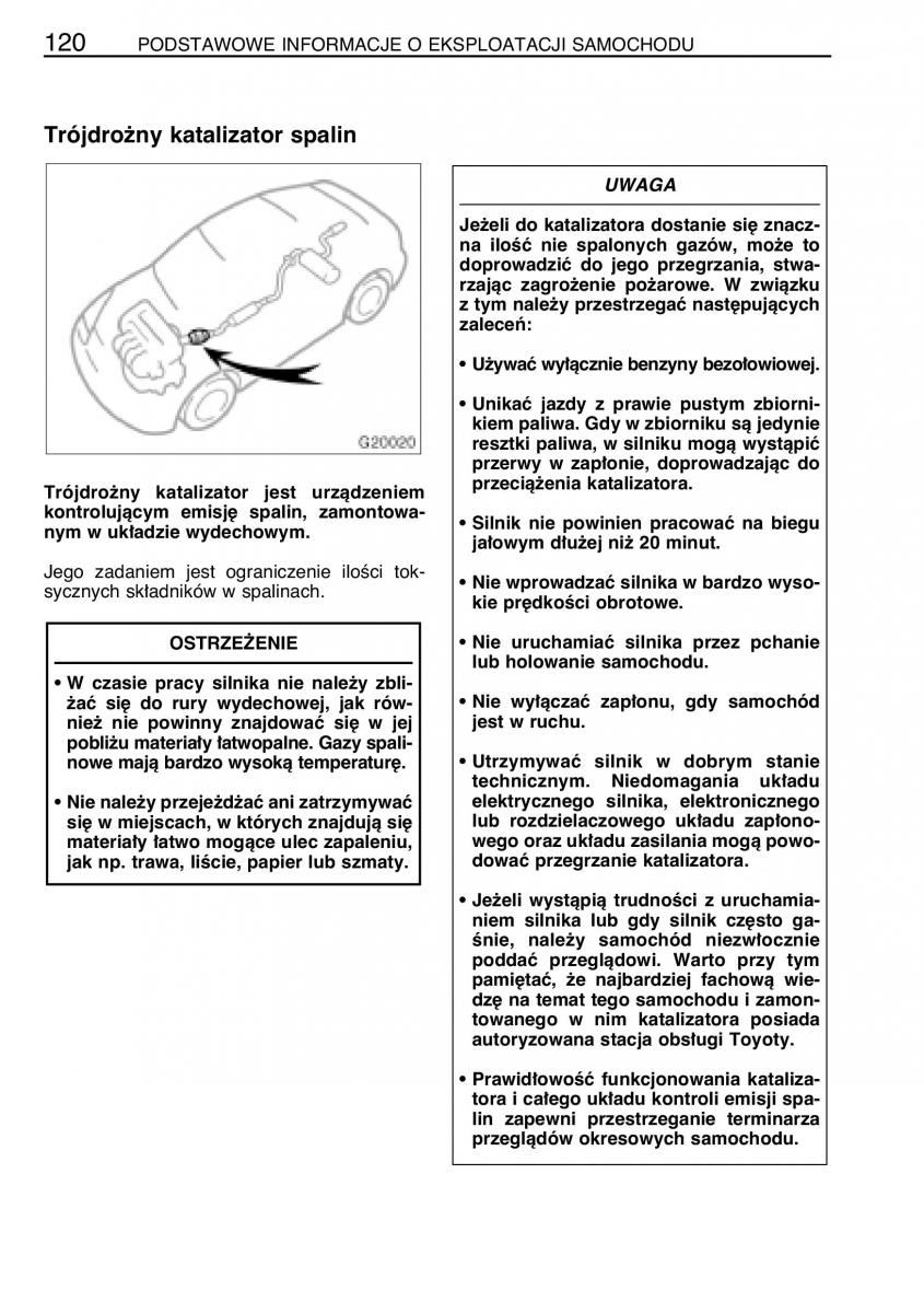 Toyota Celica VII 7 instrukcja obslugi / page 127