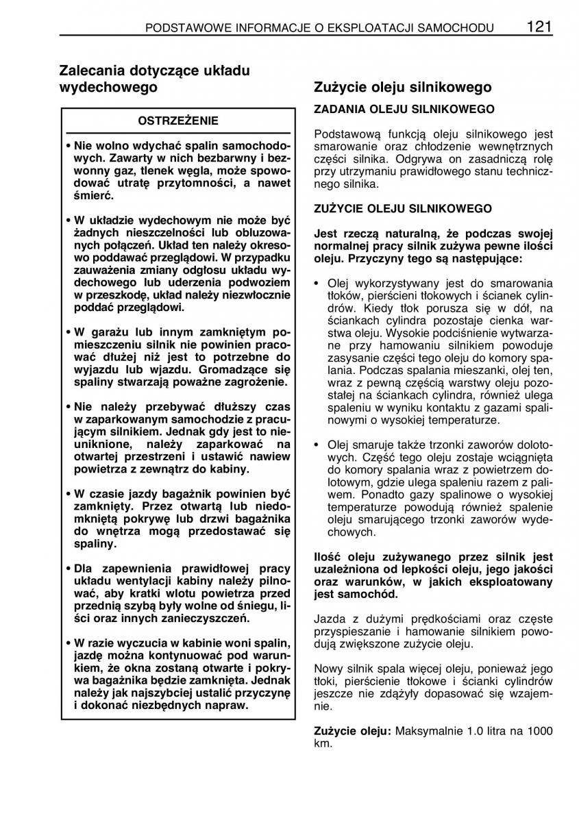 Toyota Celica VII 7 instrukcja obslugi / page 128