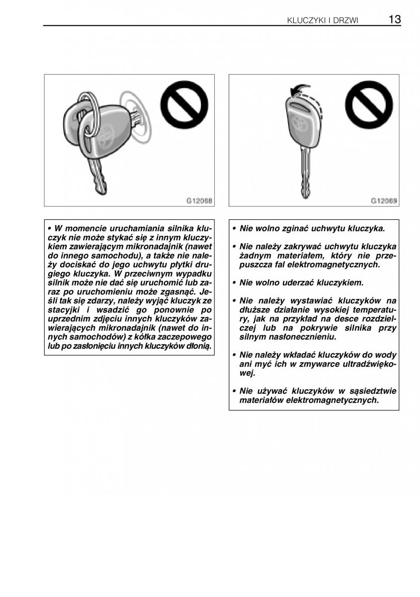 Toyota Celica VII 7 instrukcja obslugi / page 20
