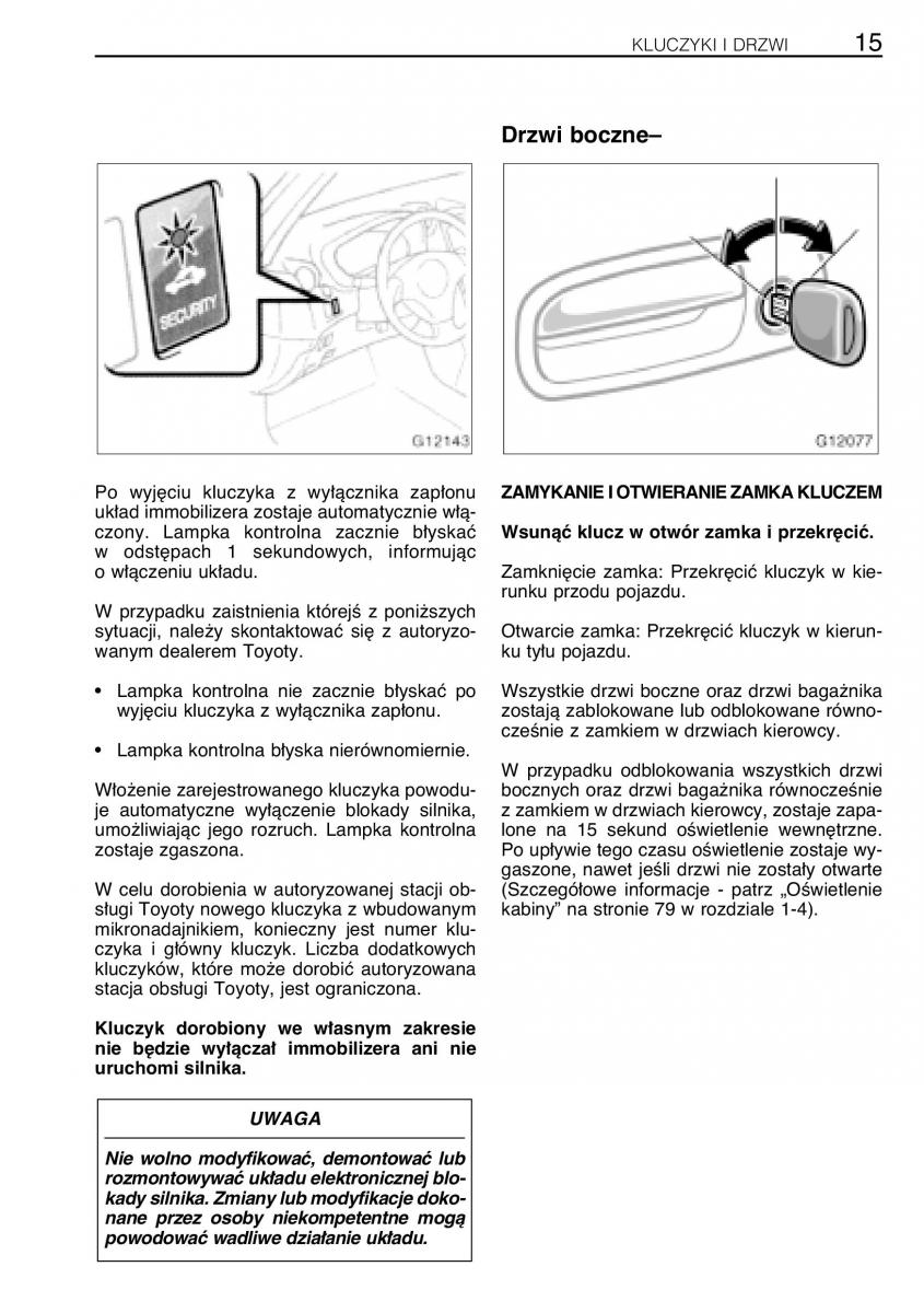 Toyota Celica VII 7 instrukcja obslugi / page 22