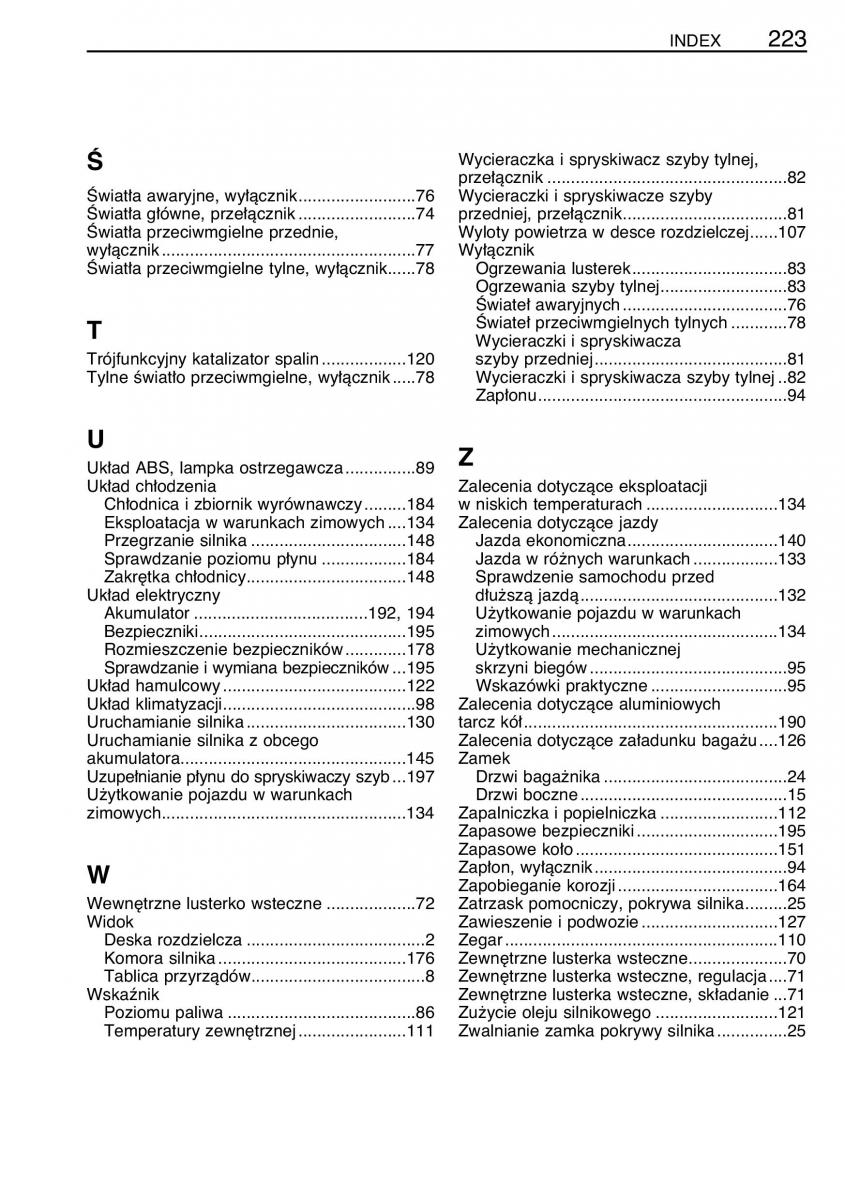 manual  Toyota Celica VII 7 instrukcja / page 230