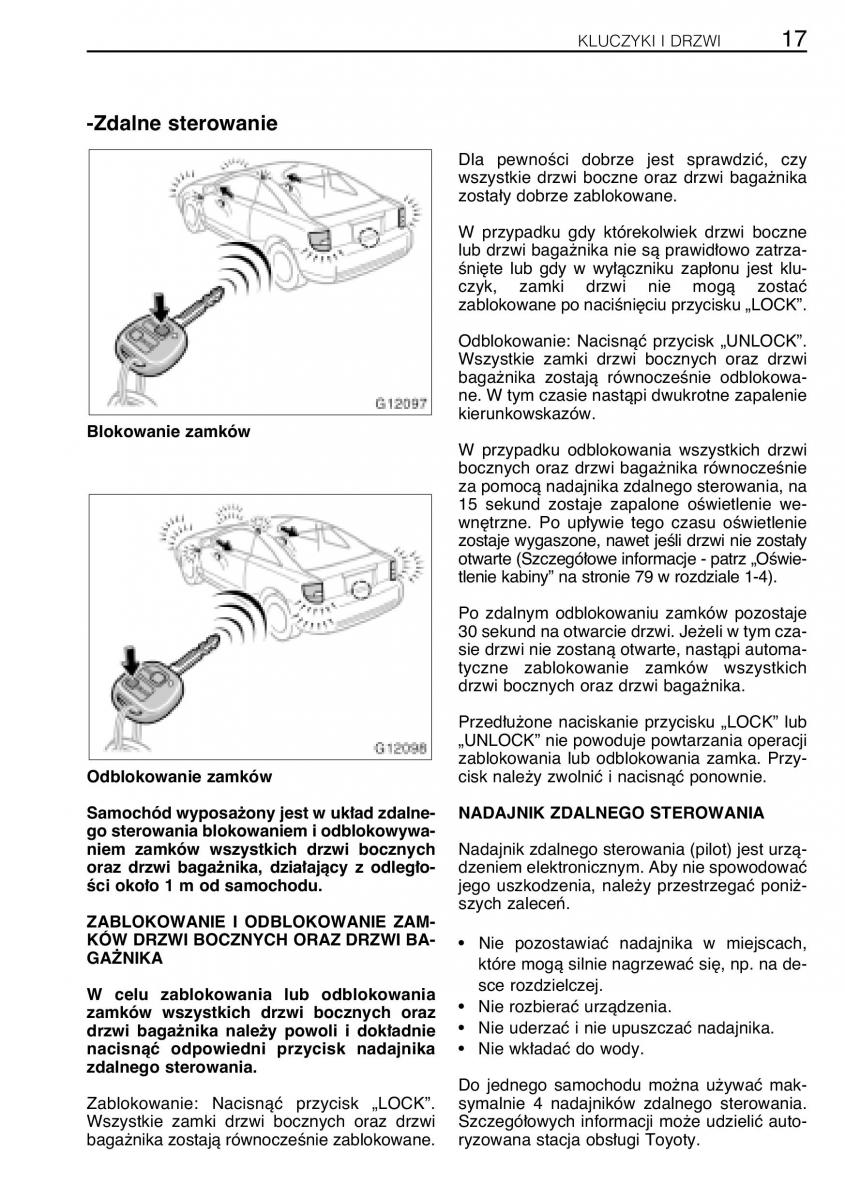 Toyota Celica VII 7 instrukcja obslugi / page 24
