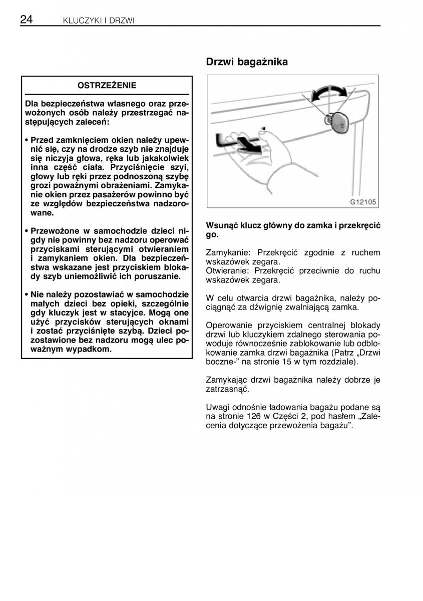 Toyota Celica VII 7 instrukcja obslugi / page 31