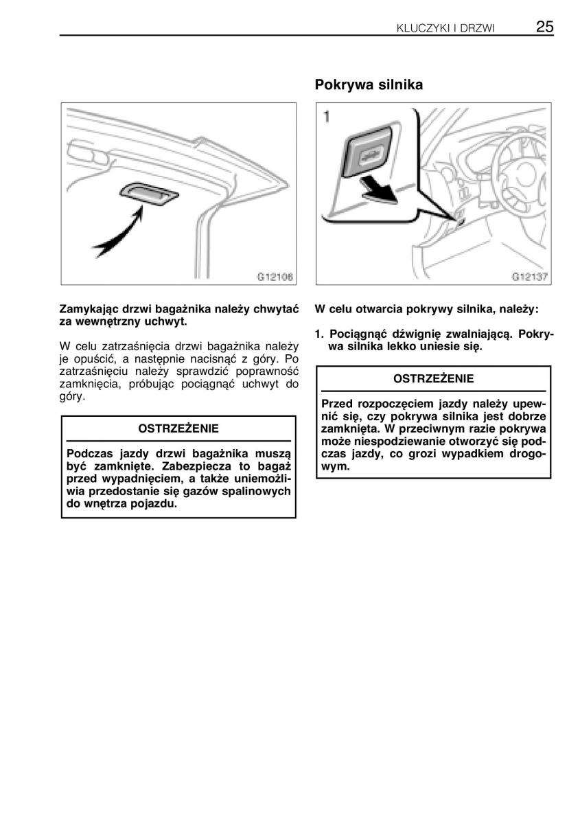 Toyota Celica VII 7 instrukcja obslugi / page 32