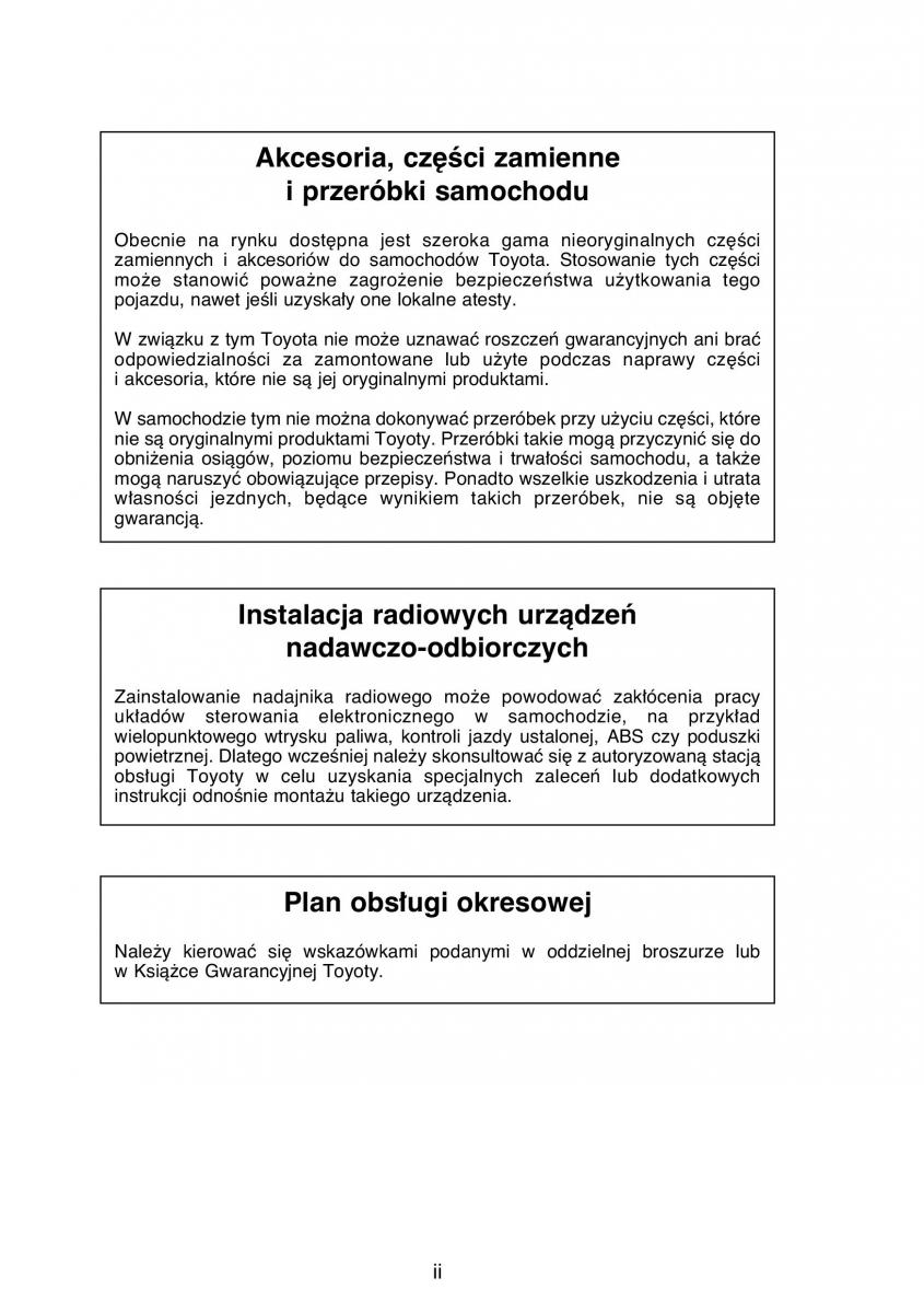 manual  Toyota Celica VII 7 instrukcja / page 3