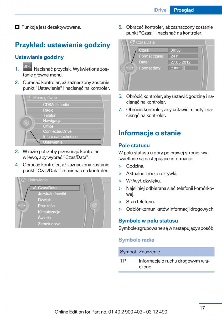 BMW 6 F06 Gran Coupe Instrukcja / page 17