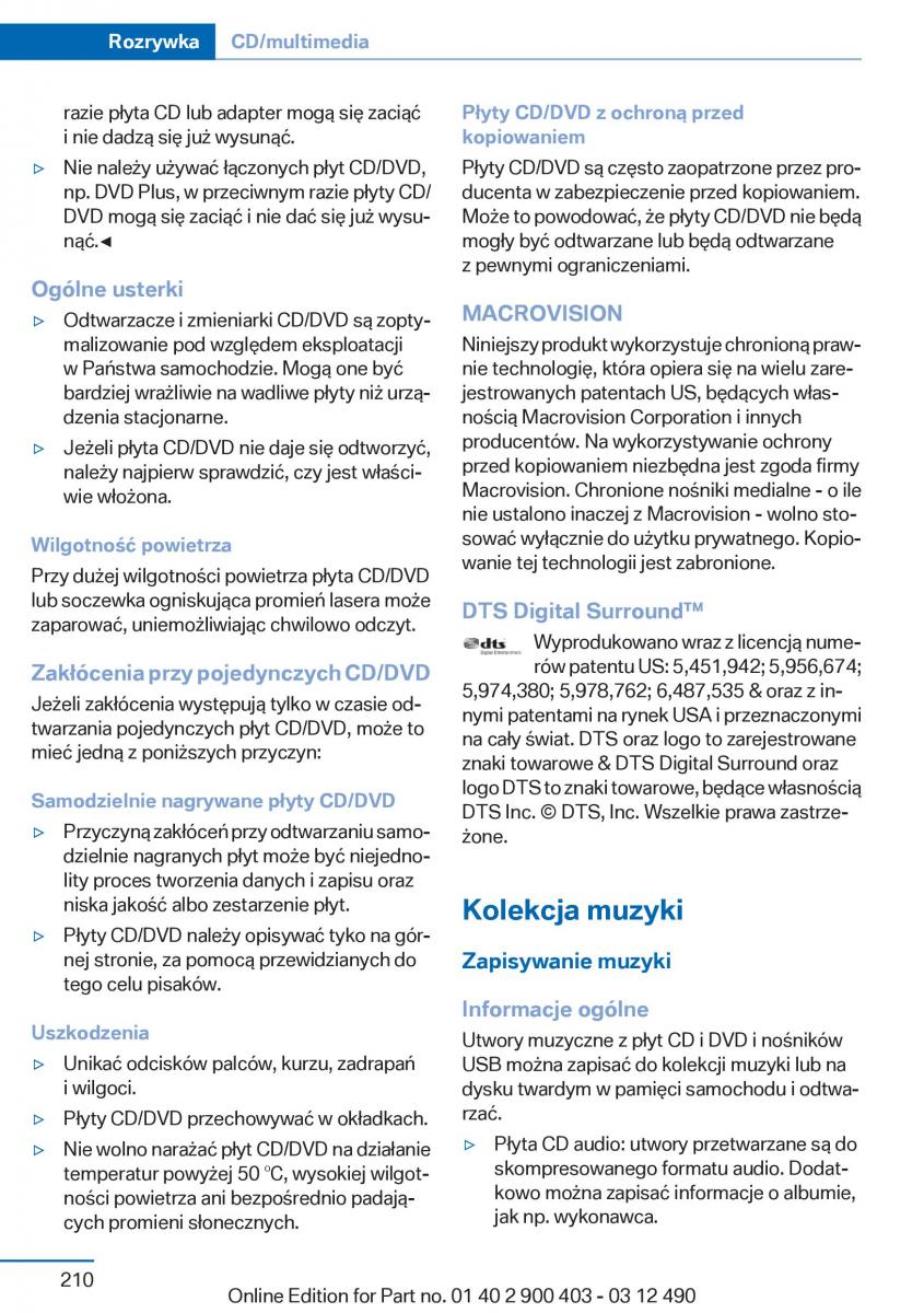 BMW 6 F06 Gran Coupe Instrukcja / page 210