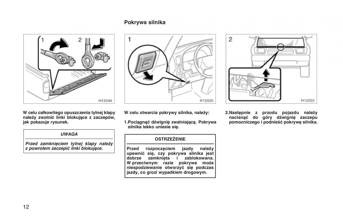 Toyota Hilux VI 6 instrukcja obslugi / page 19
