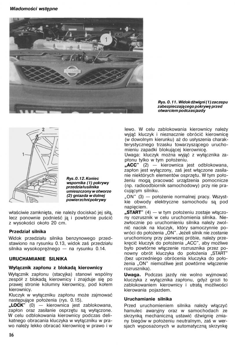 Nissan Almera N15 instrukcja obslugi / page 14