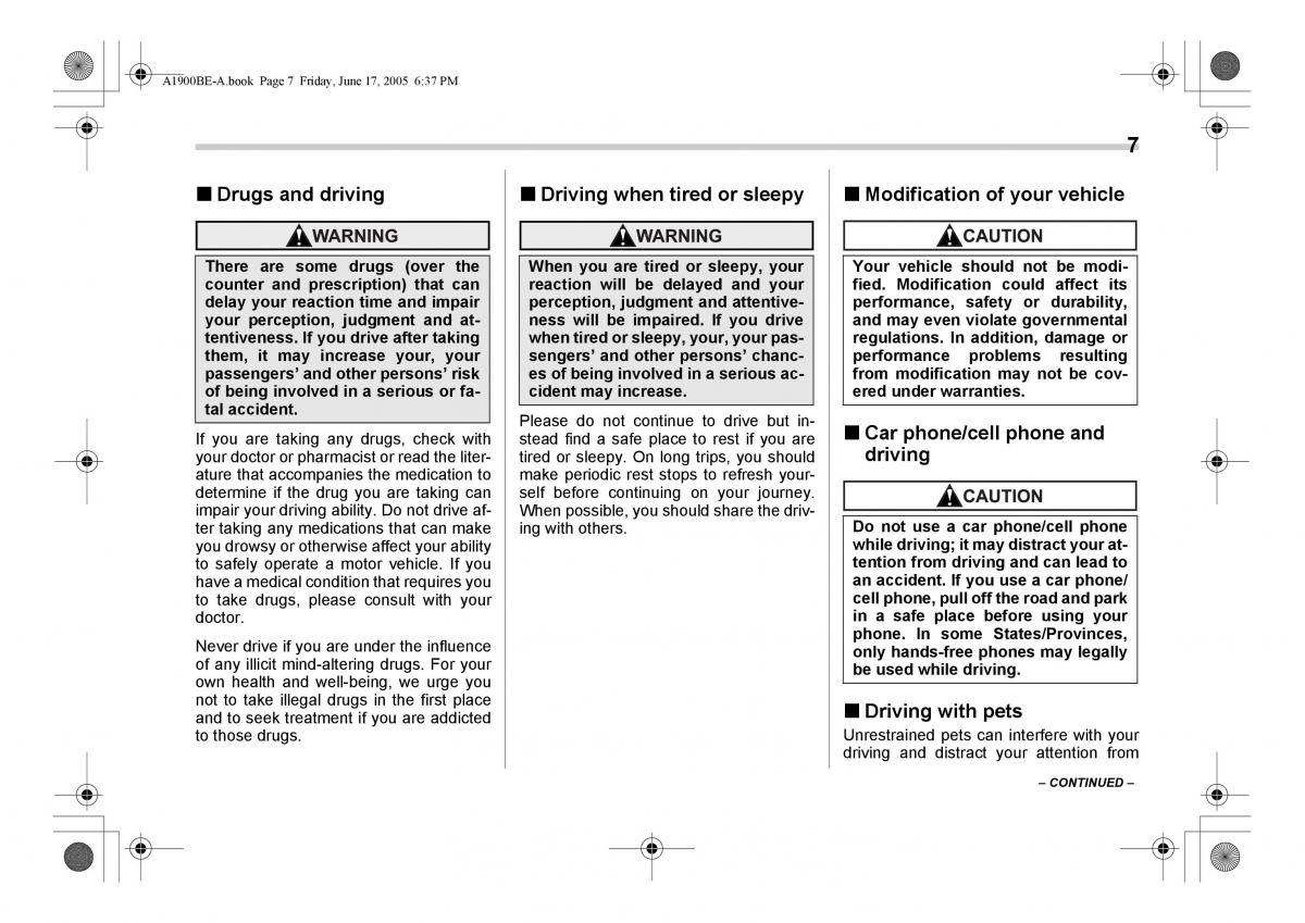 manual  Subaru Impreza II 2 GD owners manual / page 10