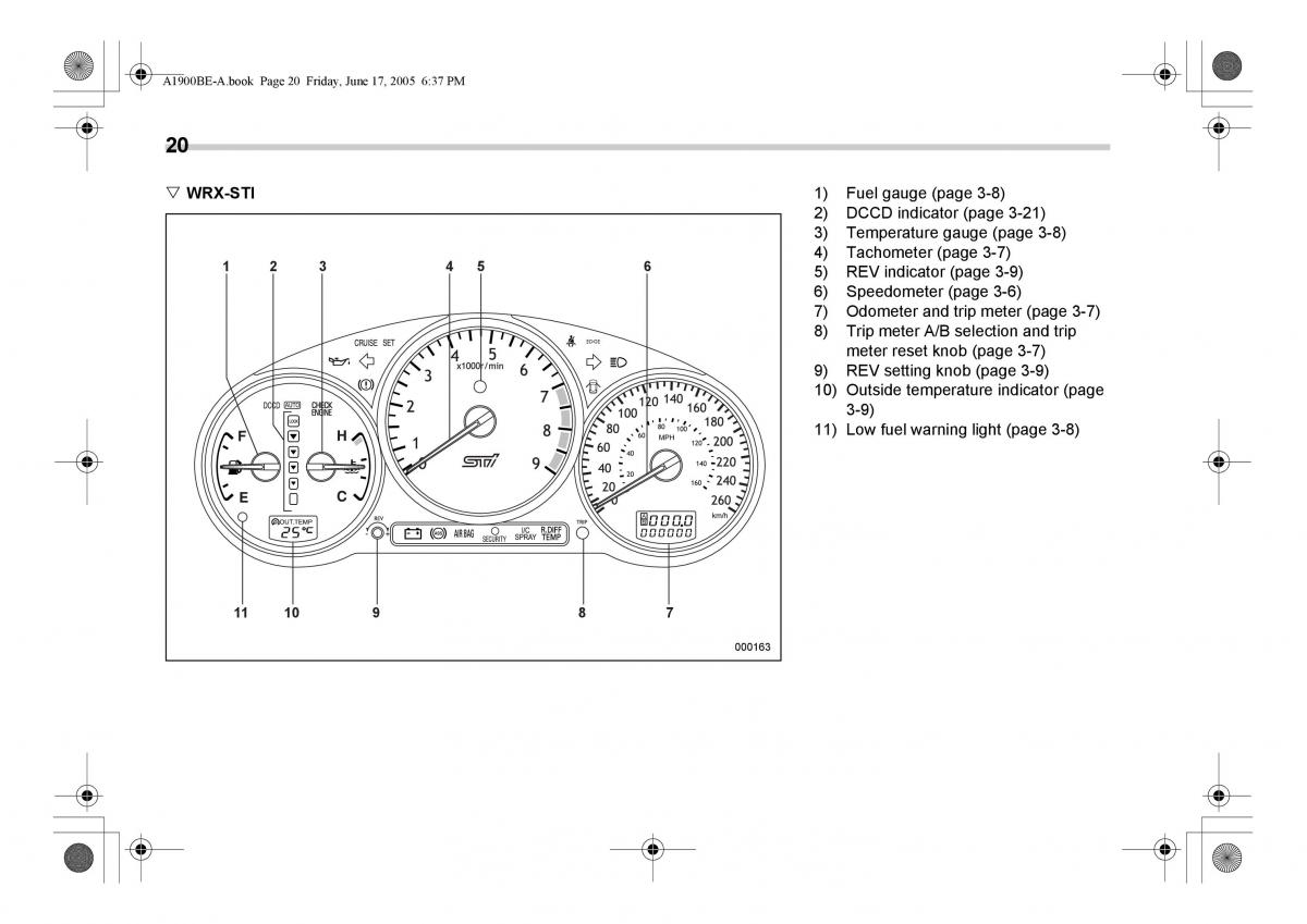 Subaru Impreza II 2 GD owners manual / page 23