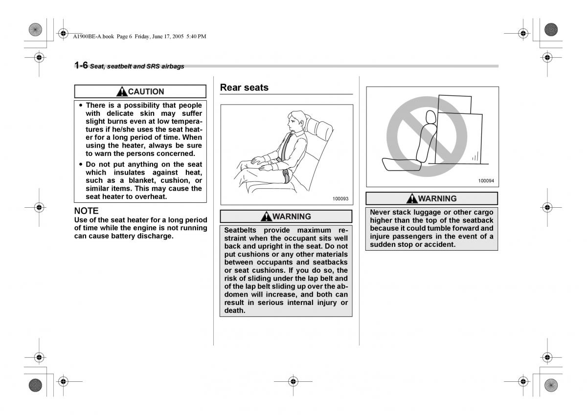 Subaru Impreza II 2 GD owners manual / page 33